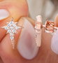 Heliophilia Silver Pendientes de Plata de Ley 925 con Oro Rosa y Circón